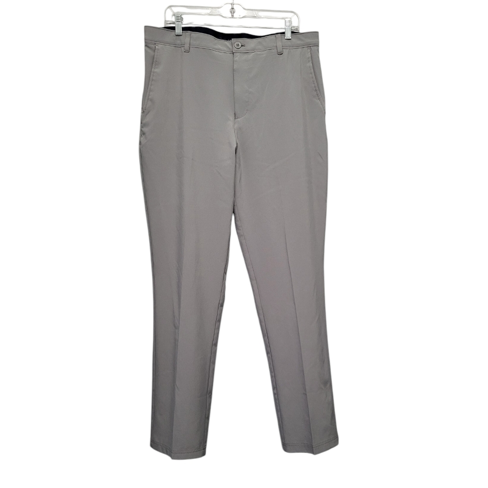 Izod Golf Pants Mens 36 x 34 Gray Performance‎ Preppy Grip Waist Slacks
